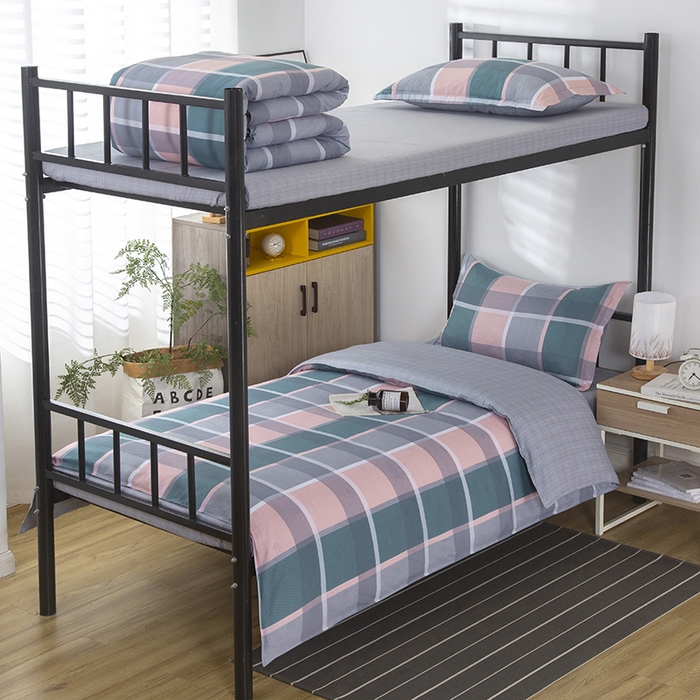 91家纺网 家纺一手货源 找家纺 乐旗 2025新款全棉12868学生宿舍三件套纯棉六件套装 格兰特