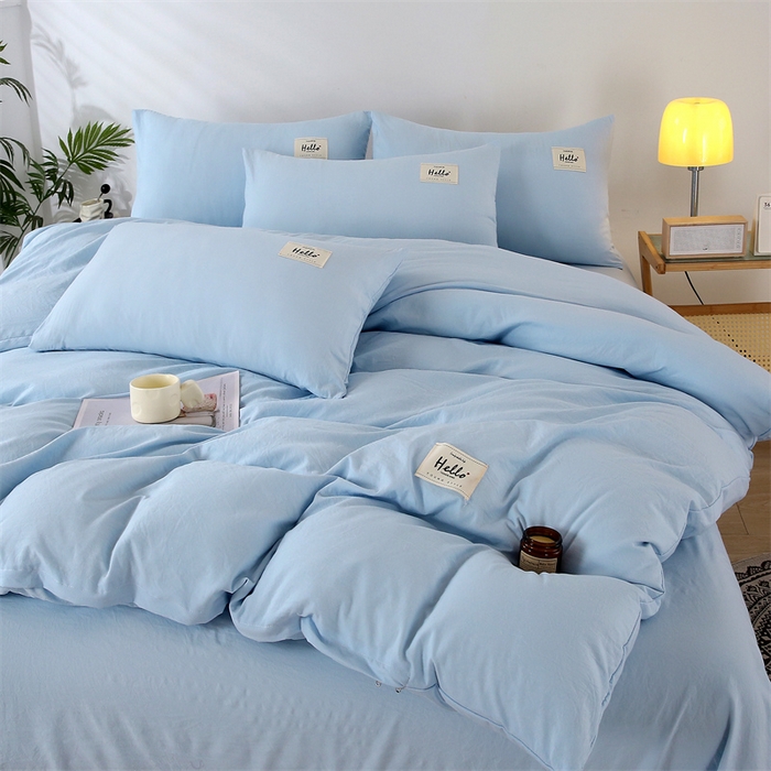 91家纺网 家纺一手货源 找家纺 （总）优米家纺 2025新款水洗亲肤磨毛四件套