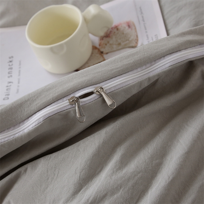 91家纺网 家纺一手货源 找家纺 优米家纺 2025新款水洗亲肤磨毛四件套 绅士灰