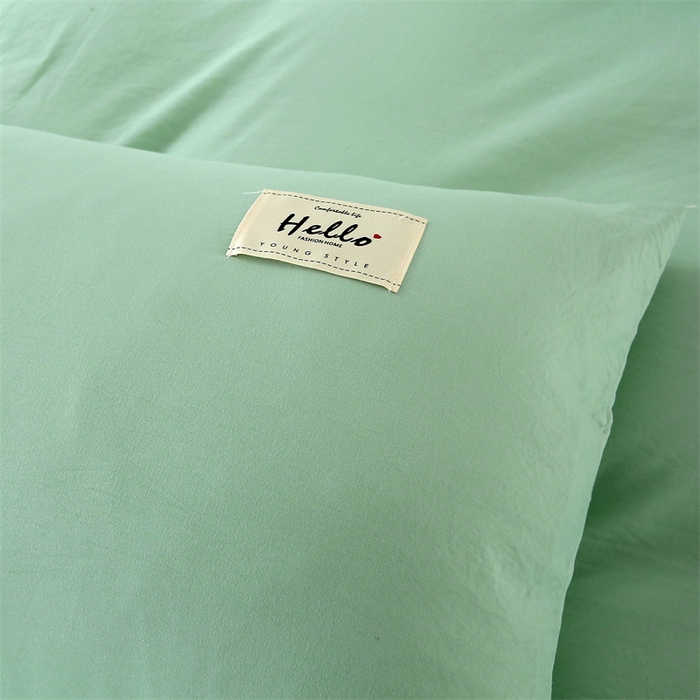 91家纺网 家纺一手货源 找家纺 优米家纺 2025新款水洗亲肤磨毛四件套 珊瑚绿