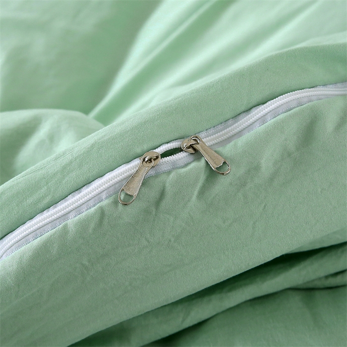 91家纺网 家纺一手货源 找家纺 优米家纺 2025新款水洗亲肤磨毛四件套 珊瑚绿