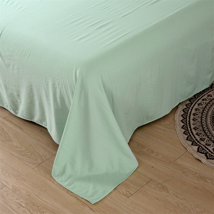 91家纺网 家纺一手货源 找家纺 优米家纺 2025新款水洗亲肤磨毛四件套 珊瑚绿