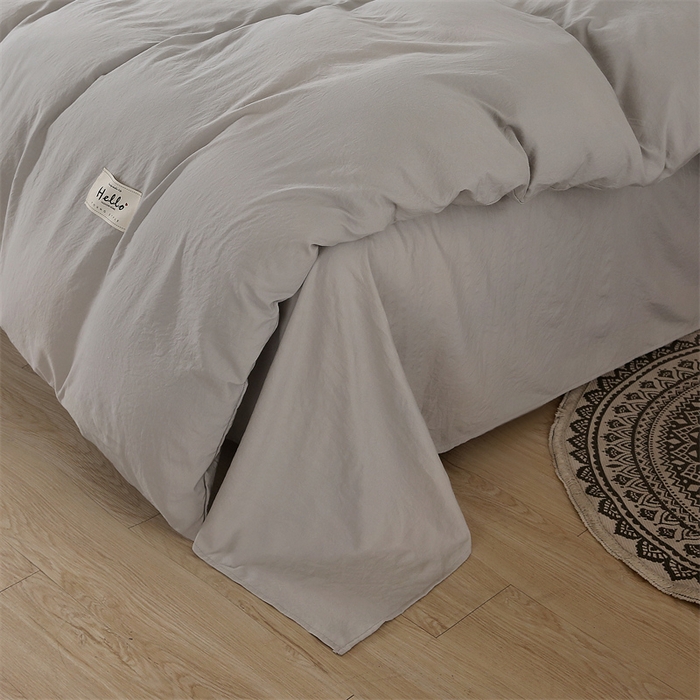 91家纺网 家纺一手货源 找家纺 优米家纺 2025新款水洗亲肤磨毛四件套 绅士灰