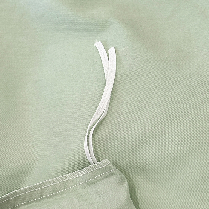 91家纺网 家纺一手货源 找家纺 宇彬家纺 2025直播热新款13374全棉母婴级压线一字绣宽边被套纯色刺绣四件套贡缎新疆长绒字母轻奢 暖系列-炫彩绿