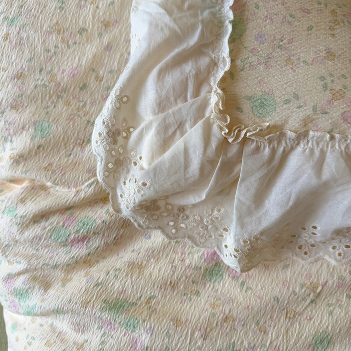 91家纺网 家纺一手货源 找家纺 仟网汇 2025新款皱皱纱花边床裙四件套多功能夏被夏凉被空调被四件套四季通用 苏打薄荷