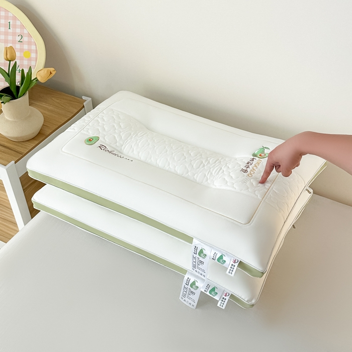 91家纺网 家纺一手货源 找家纺 （总）宇诺家纺 2025柔软好睡眠枕头枕芯-牛油果