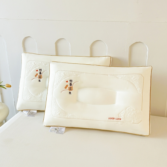 91家纺网 家纺一手货源 找家纺 宇诺家纺 2025新款亲肤枕头枕芯系列- 好事花生