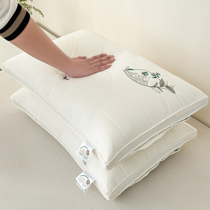 91家纺网 家纺一手货源 找家纺 （总）宇诺家纺 2025新款亲肤纯色茶韵枕枕头枕芯