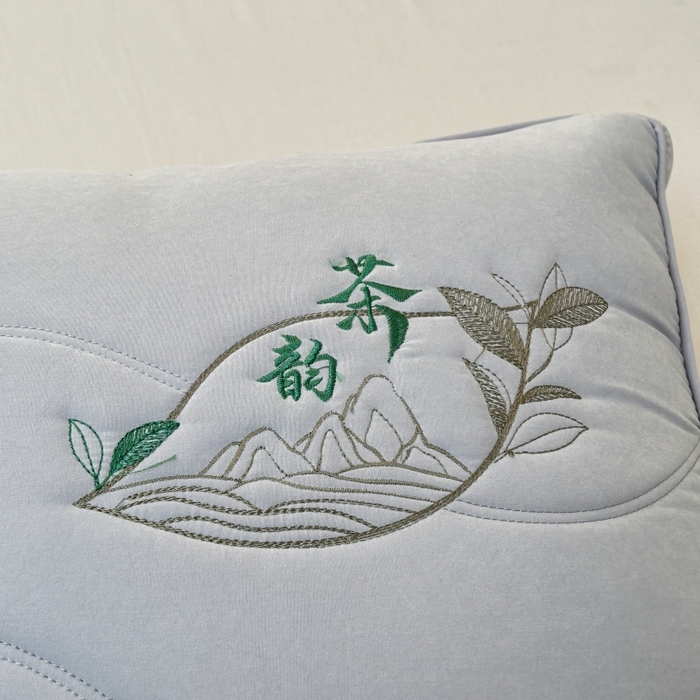 91家纺网 家纺一手货源 找家纺 宇诺家纺 2025新款亲肤纯色茶韵枕枕头枕芯 灰色