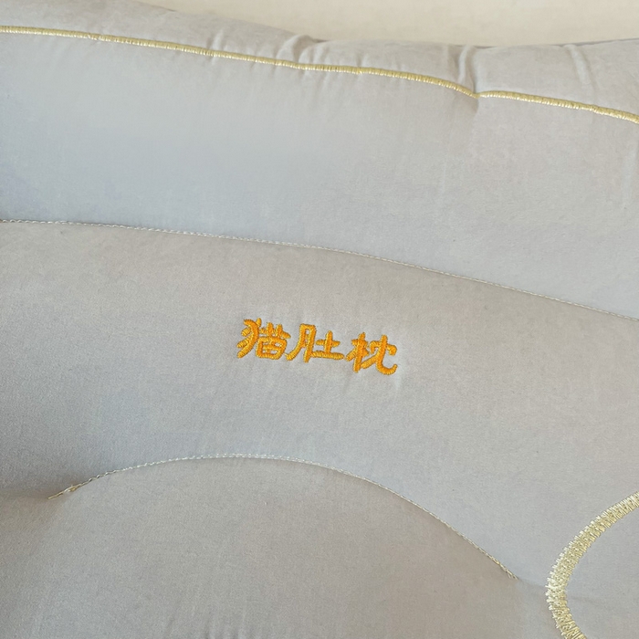 91家纺网 家纺一手货源 找家纺 宇诺家纺 2025新款猫肚枕头枕芯 灰色
