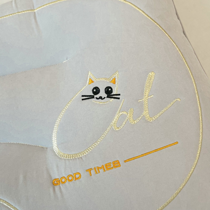 91家纺网 家纺一手货源 找家纺 宇诺家纺 2025新款猫肚枕头枕芯 灰色