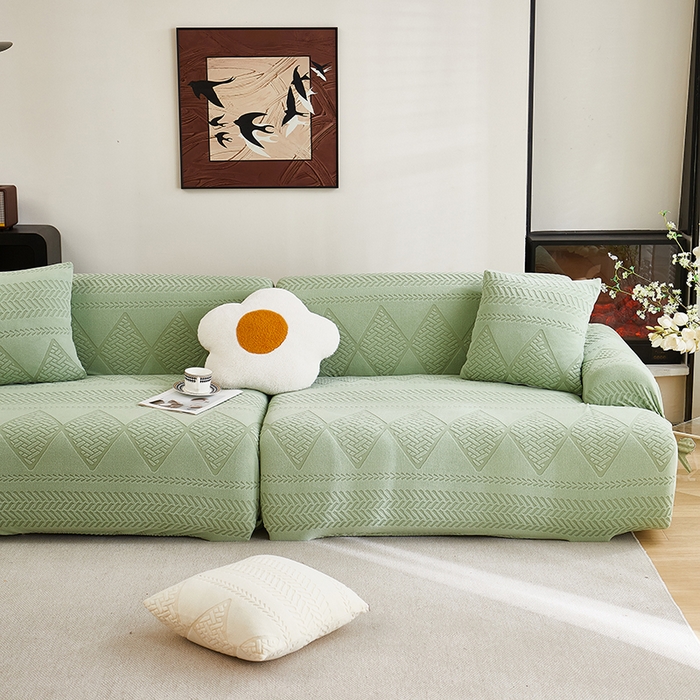 91家纺网 家纺一手货源 找家纺 （总）丝绮鹿 2025新款菲亚沙发套（直排松紧款）