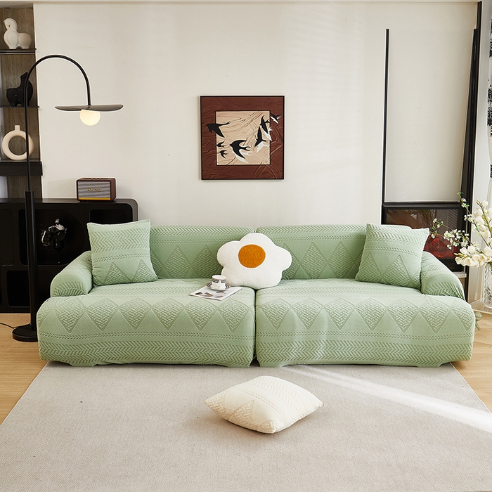 91家纺网 家纺一手货源 找家纺 （总）丝绮鹿 2025新款菲亚沙发套（直排松紧款）