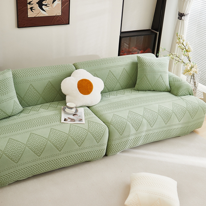 91家纺网 家纺一手货源 找家纺 （总）丝绮鹿 2025新款菲亚沙发套（直排松紧款）