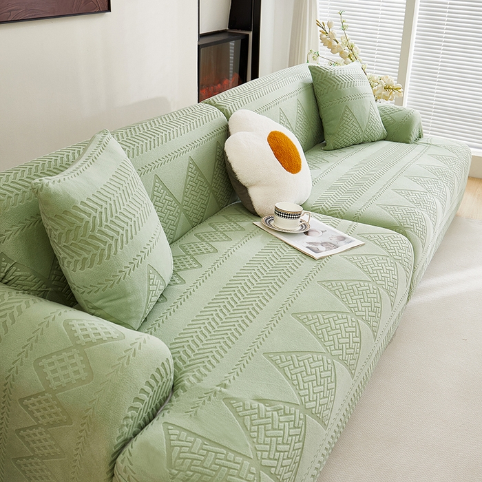 91家纺网 家纺一手货源 找家纺 （总）丝绮鹿 2025新款菲亚沙发套（直排松紧款）