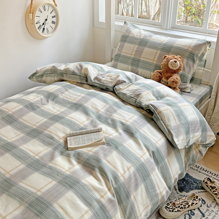 91家纺网 家纺一手货源 找家纺 （总）耀悦家纺 2025新款学生宿舍纯棉三件套全棉四件套被套床单枕套床笠学生季