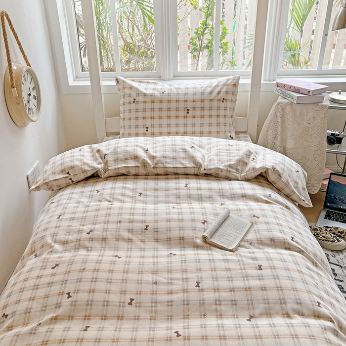 91家纺网 家纺一手货源 找家纺 （总）耀悦家纺 2025新款学生宿舍纯棉三件套全棉四件套被套床单枕套床笠学生季