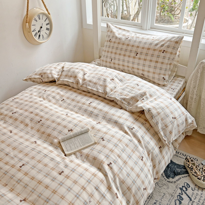 91家纺网 家纺一手货源 找家纺 （总）耀悦家纺 2025新款学生宿舍纯棉三件套全棉四件套被套床单枕套床笠学生季