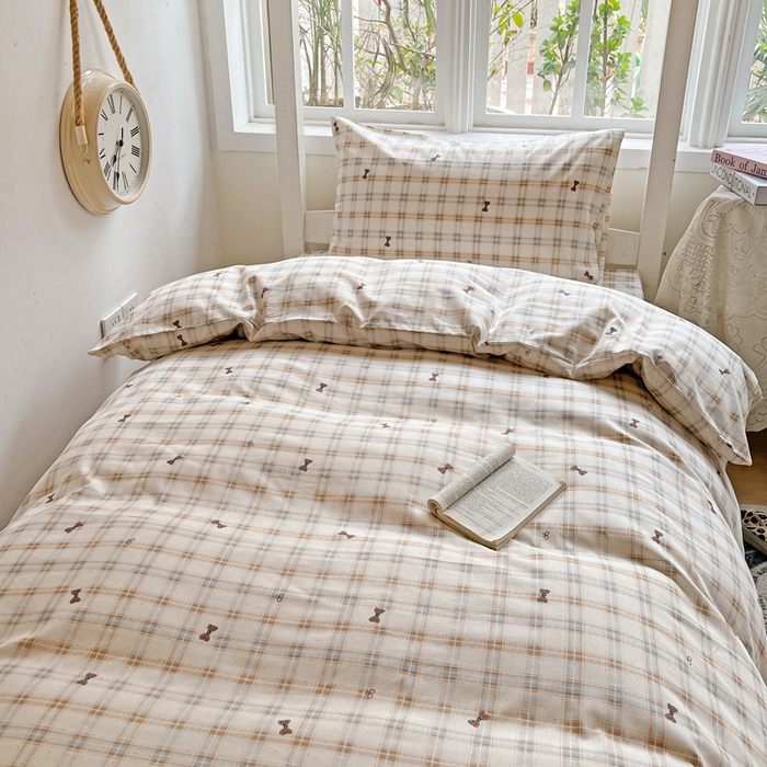 91家纺网 家纺一手货源 找家纺 （总）耀悦家纺 2025新款学生宿舍纯棉三件套全棉四件套被套床单枕套床笠学生季