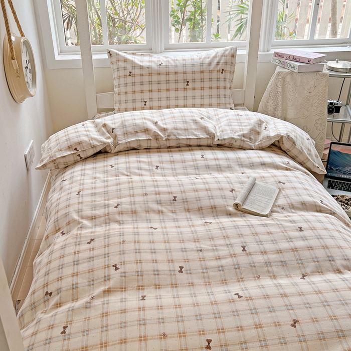 91家纺网 家纺一手货源 找家纺 （总）耀悦家纺 2025新款学生宿舍纯棉三件套全棉四件套被套床单枕套床笠学生季