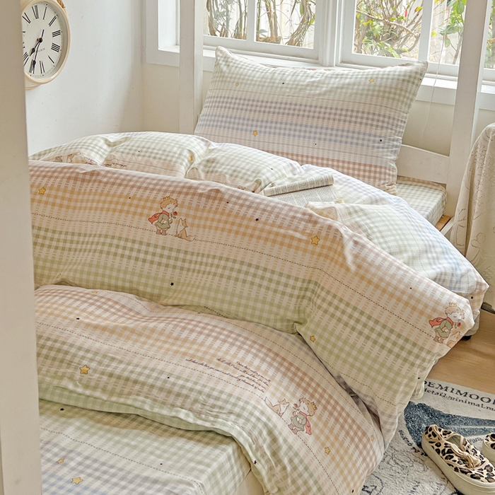 91家纺网 家纺一手货源 找家纺 耀悦家纺 2025新款学生宿舍纯棉三件套全棉四件套被套床单枕套床笠学生季 小骑士