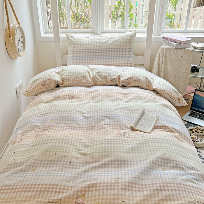 91家纺网 家纺一手货源 找家纺 耀悦家纺 2025新款学生宿舍纯棉三件套全棉四件套被套床单枕套床笠学生季 小骑士