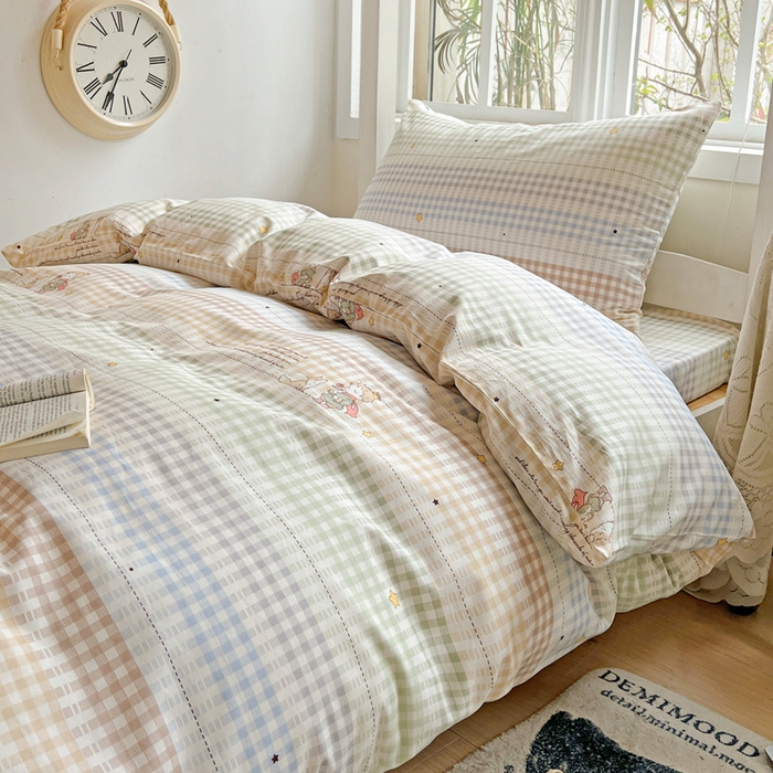 91家纺网 家纺一手货源 找家纺 耀悦家纺 2025新款学生宿舍纯棉三件套全棉四件套被套床单枕套床笠学生季 小骑士