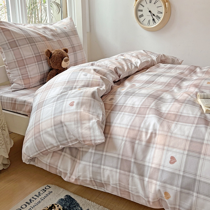 91家纺网 家纺一手货源 找家纺 耀悦家纺 2025新款学生宿舍纯棉三件套全棉四件套被套床单枕套床笠学生季 心语格调