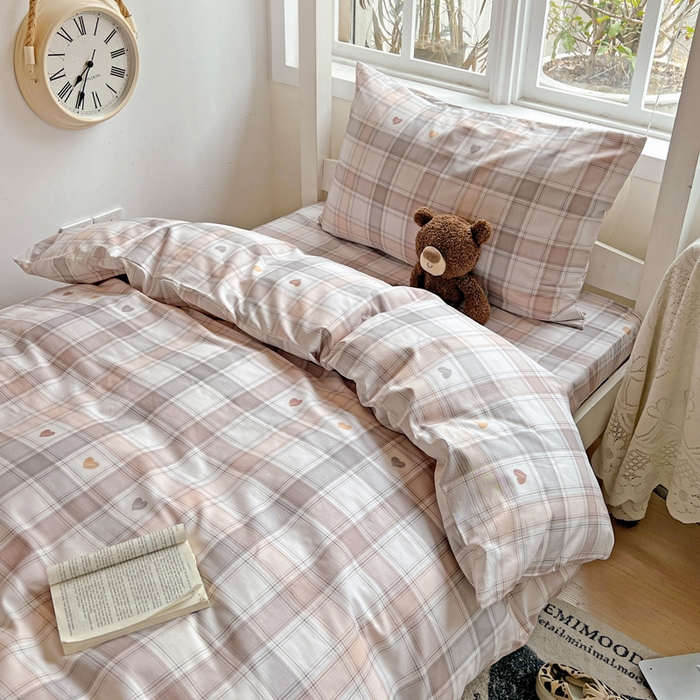 91家纺网 家纺一手货源 找家纺 耀悦家纺 2025新款学生宿舍纯棉三件套全棉四件套被套床单枕套床笠学生季 心语格调