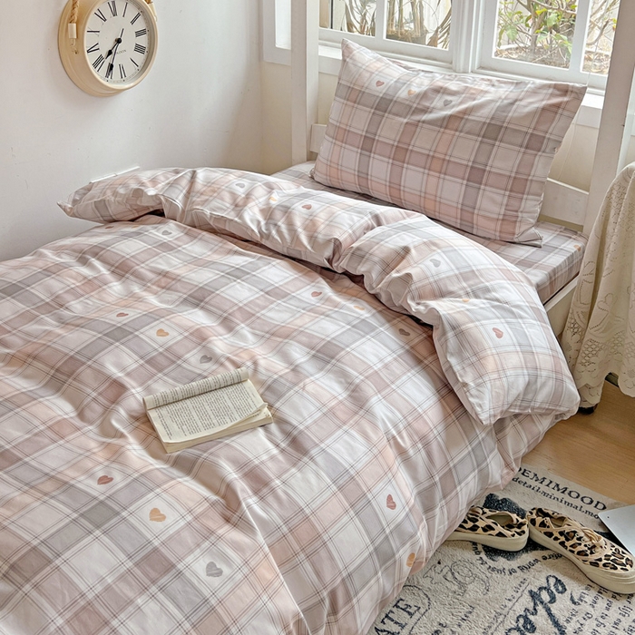 耀悦家纺 2025新款学生宿舍纯棉三件套全棉四件套被套床单枕套床笠学生季 心语格调