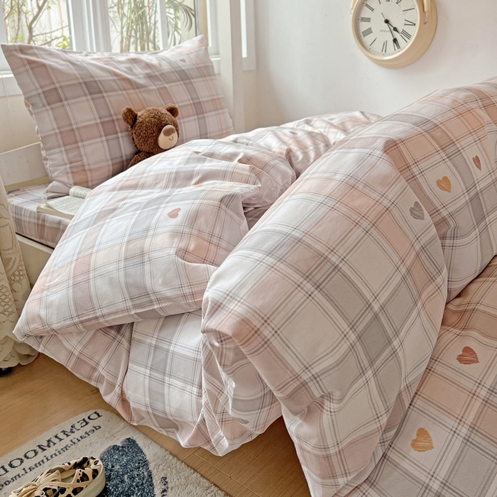 91家纺网 家纺一手货源 找家纺 耀悦家纺 2025新款学生宿舍纯棉三件套全棉四件套被套床单枕套床笠学生季 心语格调