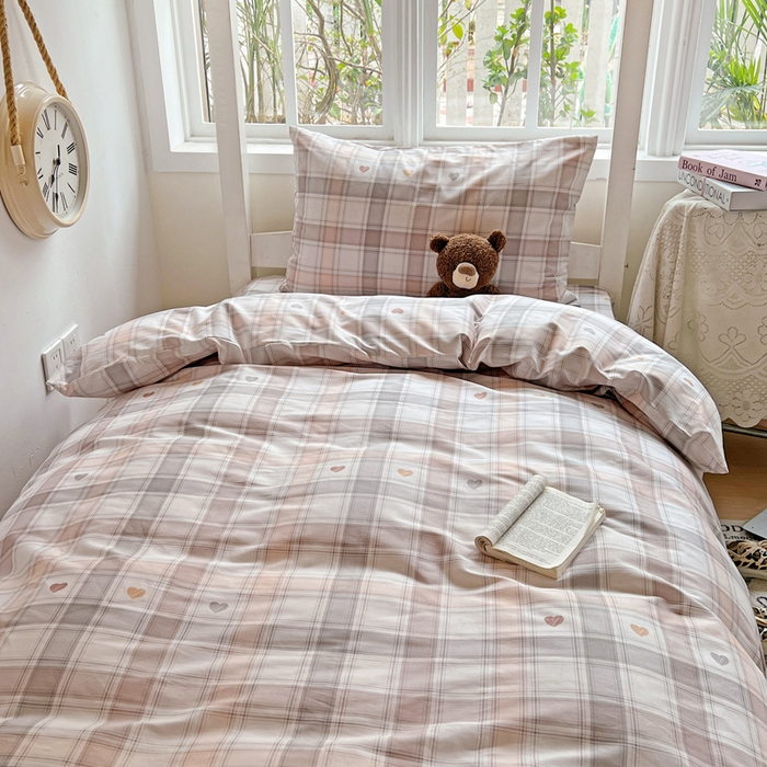 91家纺网 家纺一手货源 找家纺 耀悦家纺 2025新款学生宿舍纯棉三件套全棉四件套被套床单枕套床笠学生季 心语格调