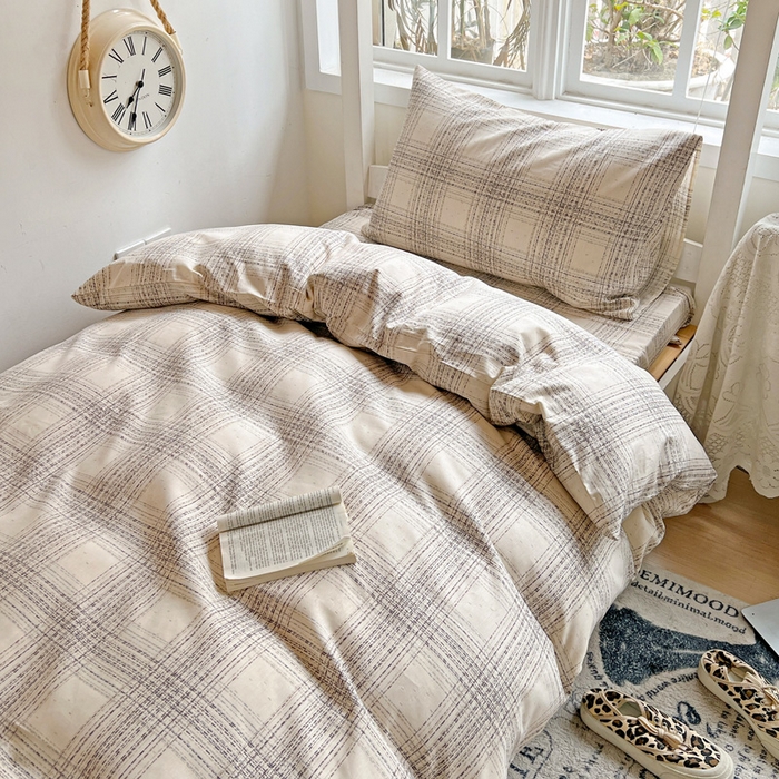 91家纺网 家纺一手货源 找家纺 耀悦家纺 2025新款学生宿舍纯棉三件套全棉四件套被套床单枕套床笠学生季 自由派