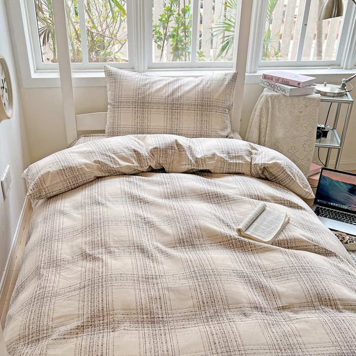 91家纺网 家纺一手货源 找家纺 耀悦家纺 2025新款学生宿舍纯棉三件套全棉四件套被套床单枕套床笠学生季 自由派