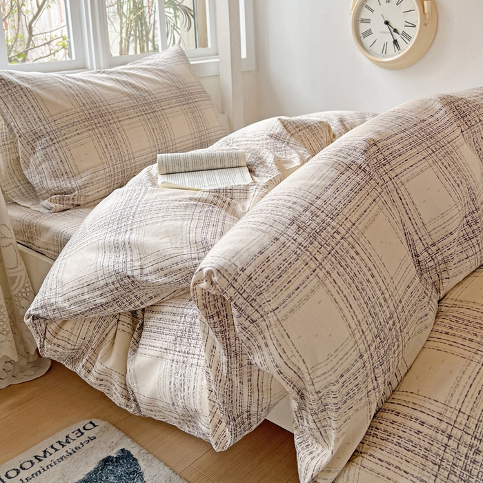 91家纺网 家纺一手货源 找家纺 耀悦家纺 2025新款学生宿舍纯棉三件套全棉四件套被套床单枕套床笠学生季 自由派