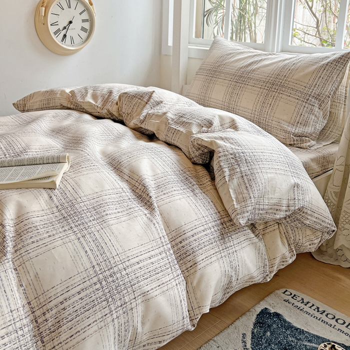 91家纺网 家纺一手货源 找家纺 耀悦家纺 2025新款学生宿舍纯棉三件套全棉四件套被套床单枕套床笠学生季 自由派