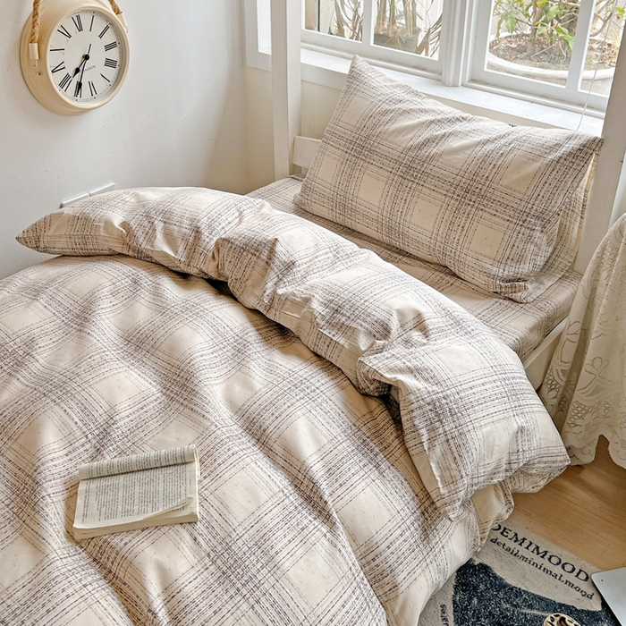 91家纺网 家纺一手货源 找家纺 耀悦家纺 2025新款学生宿舍纯棉三件套全棉四件套被套床单枕套床笠学生季 自由派