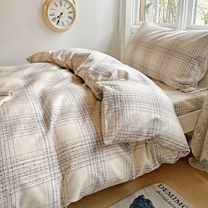 91家纺网 家纺一手货源 找家纺 耀悦家纺 2025新款学生宿舍纯棉三件套全棉四件套被套床单枕套床笠学生季 自由派