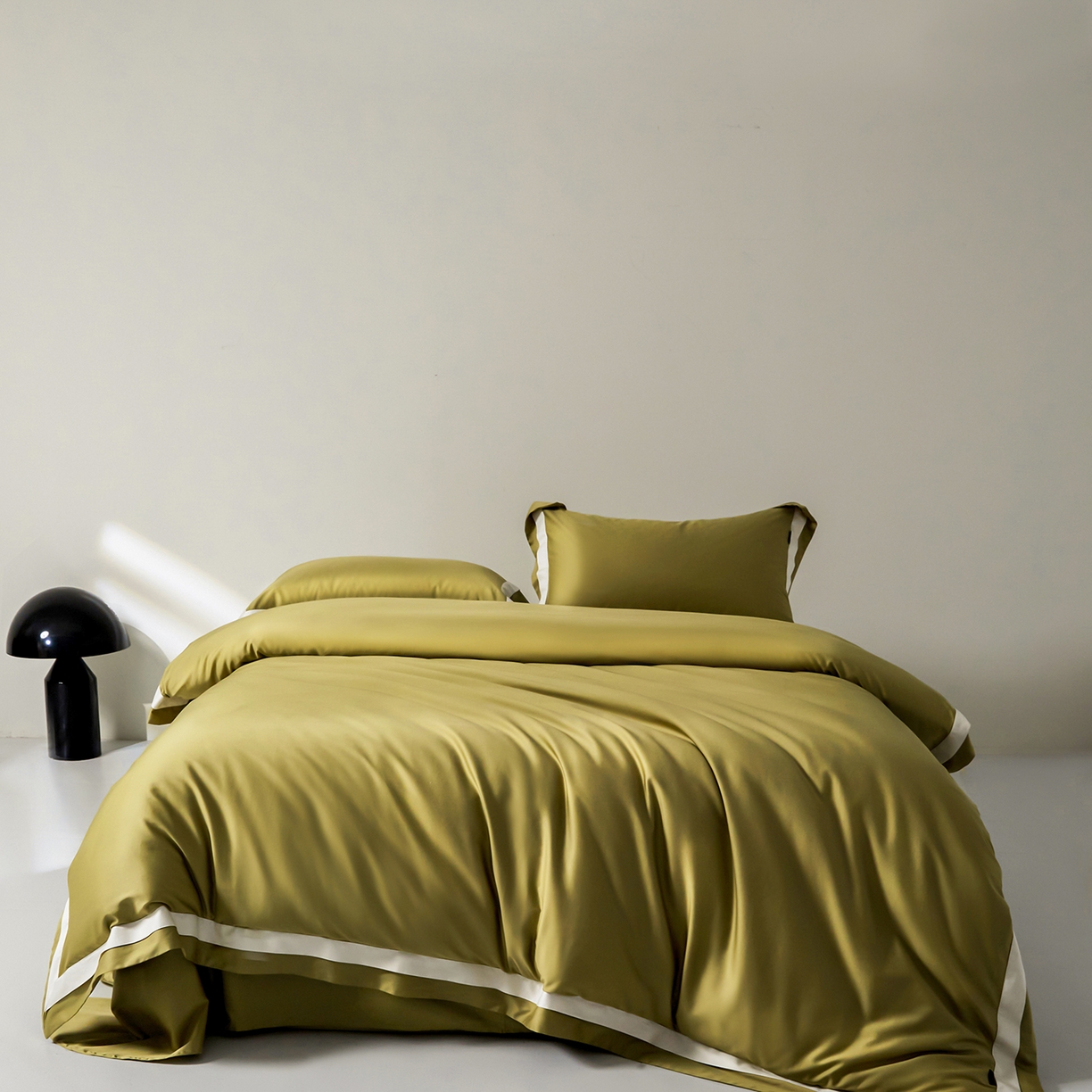 91家纺网 家纺一手货源 找家纺 （总）群鹿蚕丝羽绒馆 2025新款A类100支全棉高支高密带边双拼角四件套-幻境系列