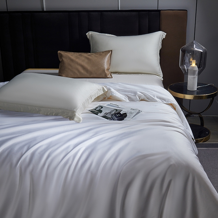 91家纺网 家纺一手货源 找家纺 （总）群鹿蚕丝羽绒馆 【柞蚕丝填充可质检】2025新款长绒棉高支纯色蚕丝被可自由组合子母被