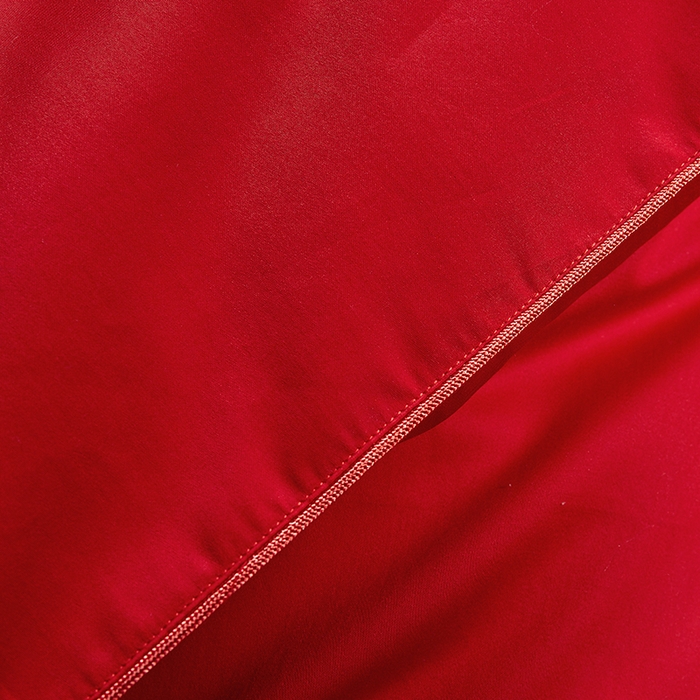 91家纺网 家纺一手货源 找家纺 群鹿蚕丝羽绒馆 【柞蚕丝填充可质检】2025新款长绒棉高支纯色蚕丝被可自由组合子母被 红