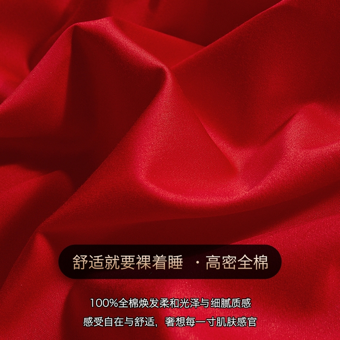 91家纺网 家纺一手货源 找家纺 群鹿蚕丝羽绒馆 【柞蚕丝填充可质检】2025新款长绒棉高支纯色蚕丝被可自由组合子母被 红