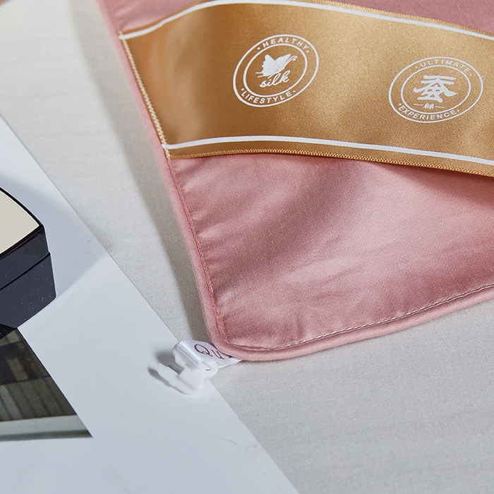 91家纺网 家纺一手货源 找家纺 群鹿蚕丝羽绒馆 【柞蚕丝填充可质检】2025新款长绒棉高支纯色蚕丝被可自由组合子母被 藕粉