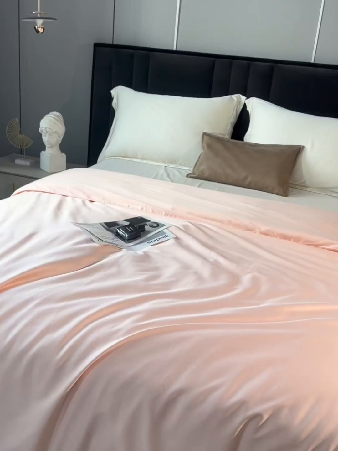 91家纺网 家纺一手货源 找家纺 群鹿蚕丝羽绒馆 【柞蚕丝填充可质检】2025新款长绒棉高支纯色蚕丝被可自由组合子母被 玉粉