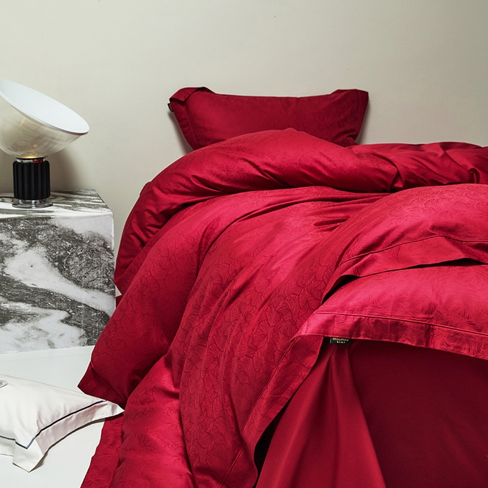 91家纺网 家纺一手货源 找家纺 （总）群鹿蚕丝羽绒馆 2025新款100%全棉高支高密100S花边埋绳四件套-爱丽斯系列