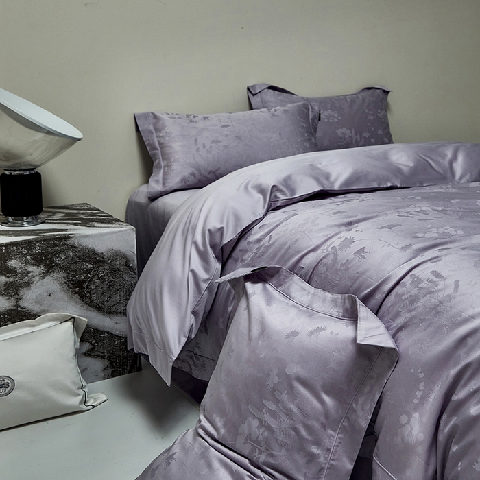 91家纺网 家纺一手货源 找家纺 （总）群鹿蚕丝羽绒馆 2025新款100%全棉高支高密100S花边埋绳四件套-爱丽斯系列