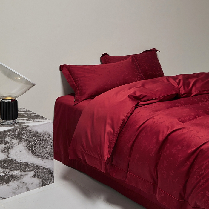 91家纺网 家纺一手货源 找家纺 群鹿蚕丝羽绒馆 2025新款100%全棉高支高密100S花边埋绳四件套-爱丽斯系列 爱丽丝 069诗娜