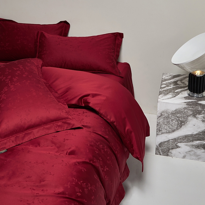 91家纺网 家纺一手货源 找家纺 群鹿蚕丝羽绒馆 2025新款100%全棉高支高密100S花边埋绳四件套-爱丽斯系列 爱丽丝 069诗娜