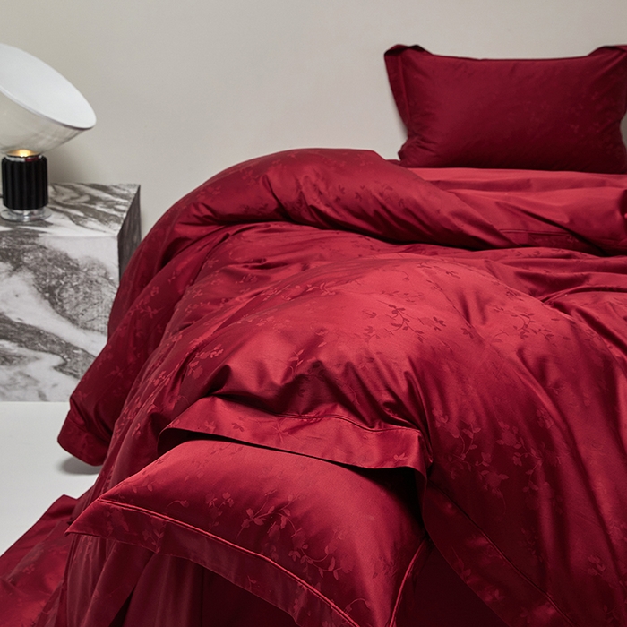 91家纺网 家纺一手货源 找家纺 群鹿蚕丝羽绒馆 2025新款100%全棉高支高密100S花边埋绳四件套-爱丽斯系列 爱丽丝 069诗娜