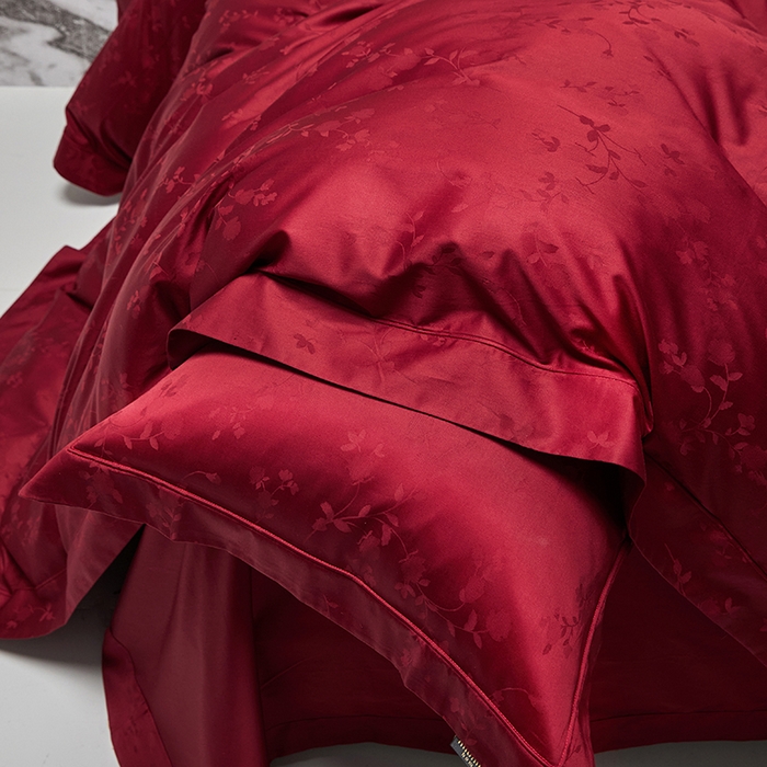 91家纺网 家纺一手货源 找家纺 群鹿蚕丝羽绒馆 2025新款100%全棉高支高密100S花边埋绳四件套-爱丽斯系列 爱丽丝 069诗娜